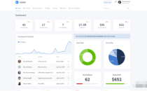 构建在BootStrap4之上的免费开源HTML控制面板框架tabler