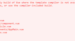 You are using the runtime-only build of Vue where the template compiler is not available问题解决