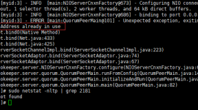 解决ZooKeeper:java.net.BindException: Address already in use