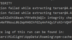 npm ERR! code EINTEGRITY 报错解决方法,亲测有效