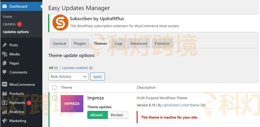 如何关闭WordPress主题或插件自动更新功能?
