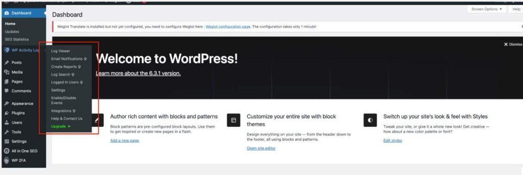 WordPress插件：WP Activity Log活动日志插件使用教程指南