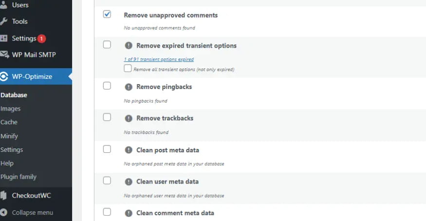 WordPress WP Optimize缓存插件使用教程