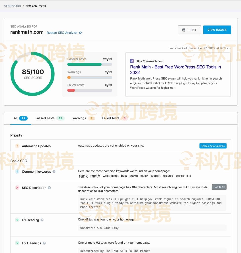 Rank Math教程:如何分析网站SEO?