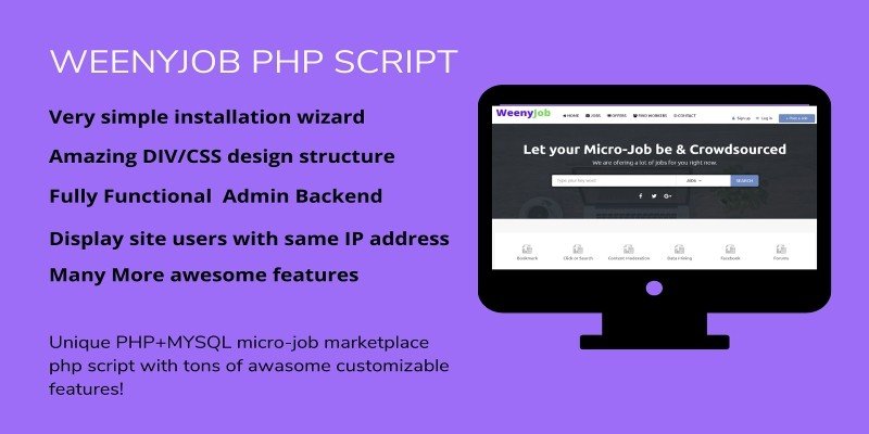 WeenyJob – 终极 MicroJob 市场源代码