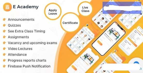 E-Academy – 在线课程/学院/学费和课程管理（Android 应用程序 + 管理面板）源代码