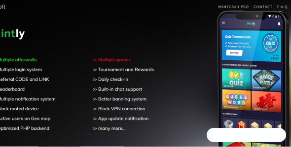 Mintly 是高级多游戏奖励应用 v1.52源代码