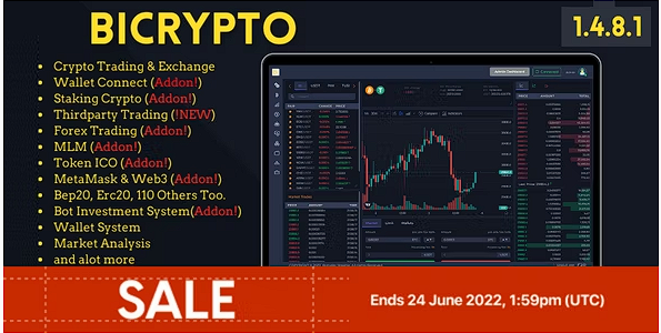 Bicrypto – 加密交易平台、交易所、KYC、图表库、钱包、二元交易、新闻源代码