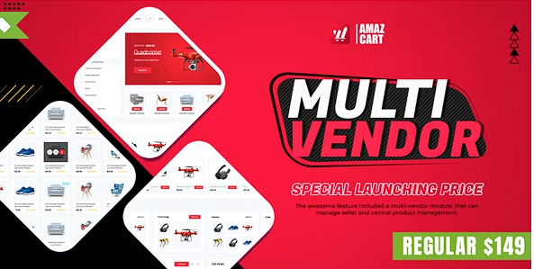 多供应商 – AmazCart Laravel 电子商务系统 CMS源代码