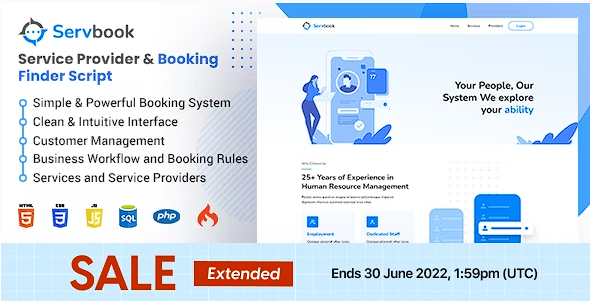 Servbook – 服务预订、在线预约排程软件源代码