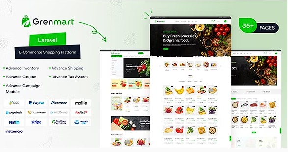 Grenmart – 有机和杂货 Laravel 电子商务源代码