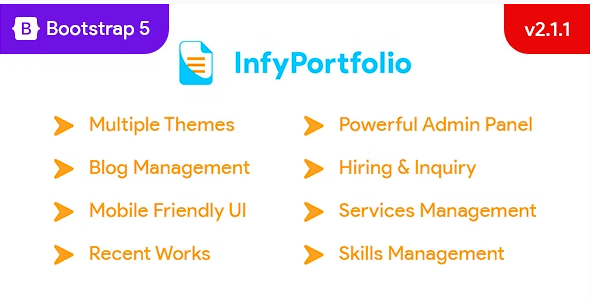 InfyPortfolio – Laravel 个人作品集/简历/简历网站主题源代码