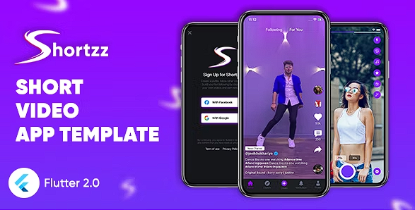 Shortzz : 带有管理面板的短视频应用 Flutter 脚本 | 安卓 | iOS | 抖音克隆模板源代码