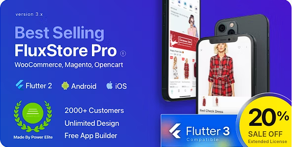 Fluxstore Pro – 适用于 Magento、Opencart 和 Woocommerce 的 Flutter 电子商务完整应用程序源代码