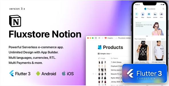 FluxStore Notion – 用于 Notion 的无服务器 Flutter 应用程序源代码
