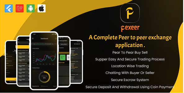 Pexeer – 一个完整的点对点加密货币 Flutter 应用程序源代码