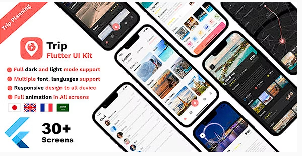旅行计划 Flutter UI 套件源代码