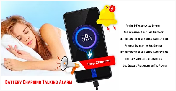 电池充电通话警报 Facebook 广告 Admob 广告源代码