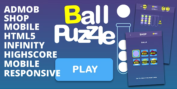 Ball Puzzle – HTML5、移动设备、AdMob、商店、c3p、触摸/鼠标源代码