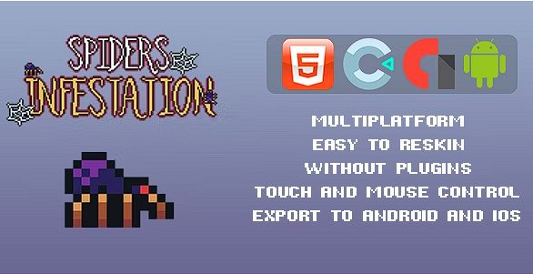 Spiders Infestation Arcade Game – Construct 3 模板源代码