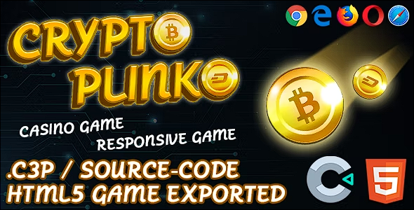 Crypto Plinko HTML5 游戏 – 带有 Construct 3 文件源代码