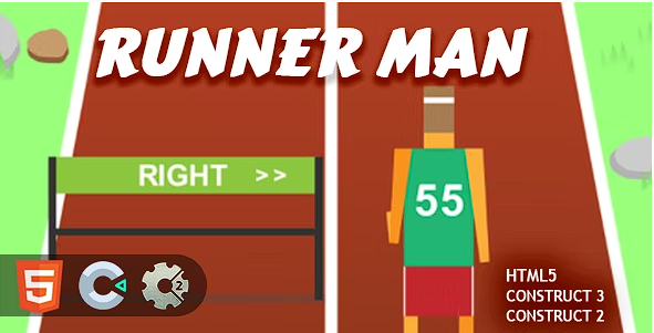 Runner Man HTML5 Construct 2/3 游戏源代码