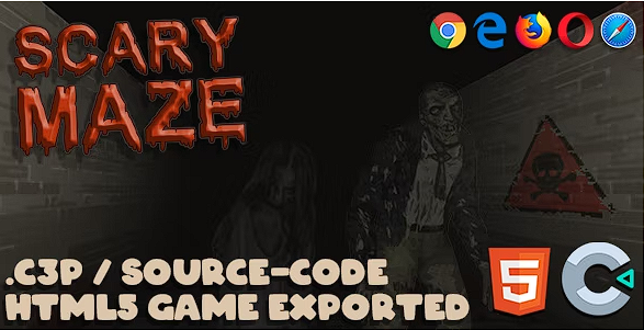 可怕的迷宫 HTML5 游戏 – 构造 3 文件源代码