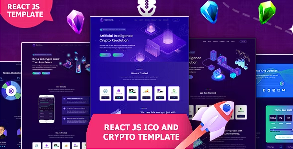 Coinland – React Js ICO 和加密模板源代码