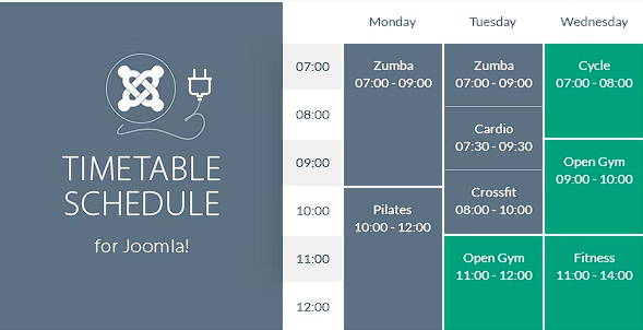Joomla 的时间表响应时间表源代码