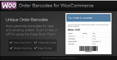 为 WooCommerce 订购条形码源代码