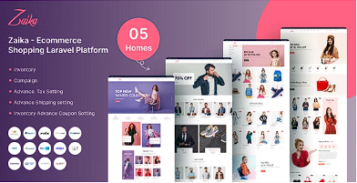 Zaika 电子商务 CMS – Laravel 电子商务购物平台源代码