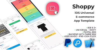 Shoppy iOS 通用电子商务应用模板 (Swift)源代码