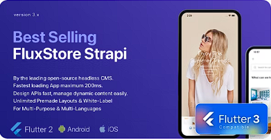 Fluxstore Strapi – 最快的 Flutter 应用 + 无头 CMS Strapi源代码