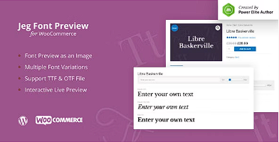 Jeg 字体预览 – WooCommerce 扩展 WordPress 插件源代码