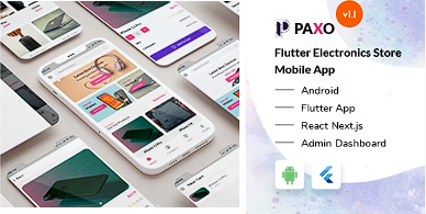 Paxo – 电子商店 Flutter 应用程序 + React Next 管理仪表板源代码