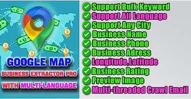 Google Map Business Extractor Pro 多语言版源代码