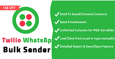 Twilio WhatsApp 批量发件人源代码