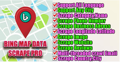 具有多语言功能的 Bing Map Business Extractor Pro源代码