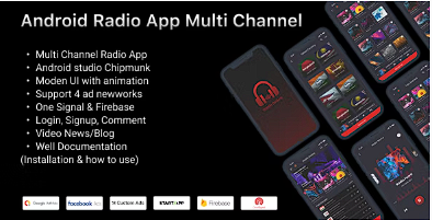 Android Radio App 多频道 – AdMob、Facebook源代码