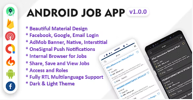 带有 Facebook 和 Google 登录的 Android Job App源代码