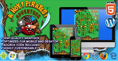 哎哟！ 海盗冒险 – HTML5 街机游戏源代码