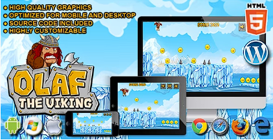 Olaf The Viking – HTML5 跑步游戏源代码