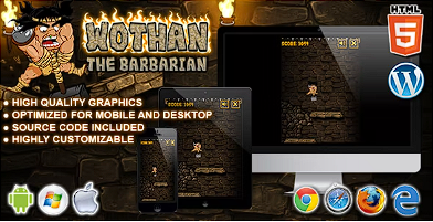 Wothan The Barbarian – HTML5 街机游戏源代码