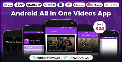 Android 多合一视频应用程序（DailyMotion、Vimeo、Youtube、服务器视频、带有 GDPR 的 Admob）源代码