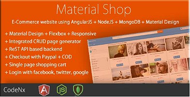 Material Shop – 使用 AngularJS 的 Material Design 购物车源代码