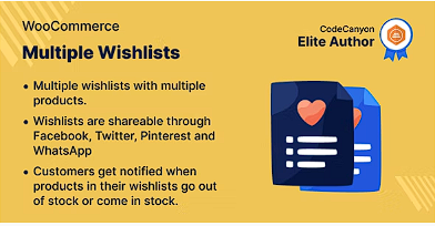 WooCommerce 的多个愿望清单源代码