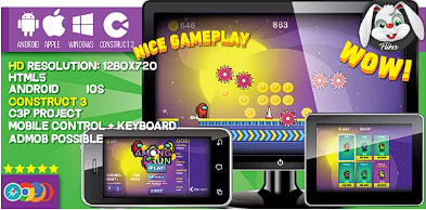 在 Run – HTML5 游戏、Construct 3 (.c3p) + 移动、共享、商店、AdMob 之间源代码