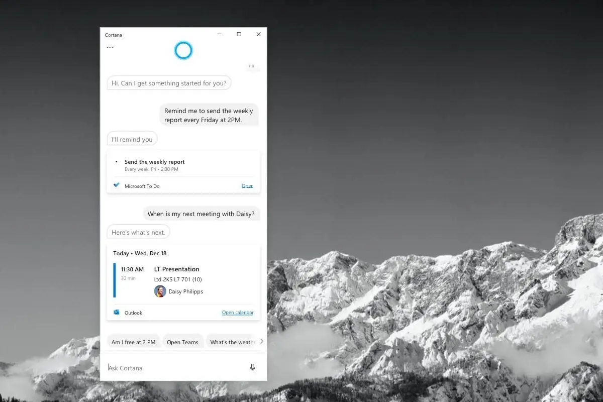 Windows 10 中 Cortana 的 4 个快速提示源代码