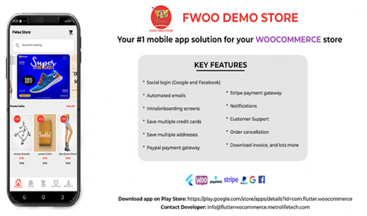 FWoo Flutter WooCommerce 商店源代码