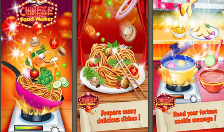 女孩亚洲烹饪中国美食游戏源代码